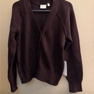 Cyrus Women's Dark Brown Cardigan Sweater